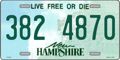 NH license plate 3824870