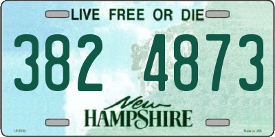 NH license plate 3824873