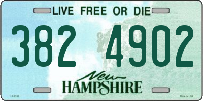 NH license plate 3824902