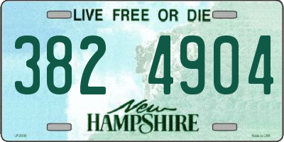 NH license plate 3824904