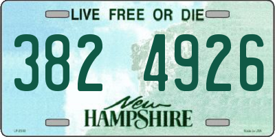 NH license plate 3824926
