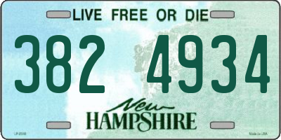 NH license plate 3824934