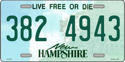 NH license plate 3824943