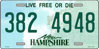 NH license plate 3824948