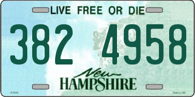 NH license plate 3824958