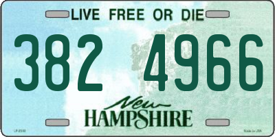 NH license plate 3824966