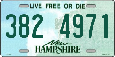 NH license plate 3824971