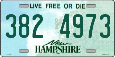 NH license plate 3824973
