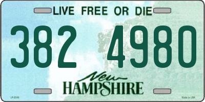 NH license plate 3824980