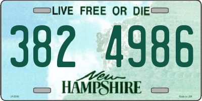 NH license plate 3824986