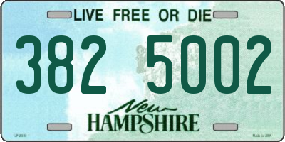 NH license plate 3825002