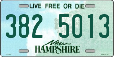 NH license plate 3825013