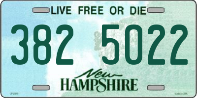NH license plate 3825022