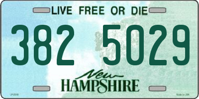 NH license plate 3825029