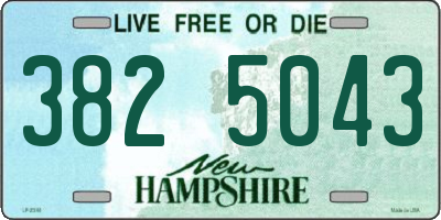 NH license plate 3825043