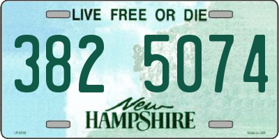 NH license plate 3825074
