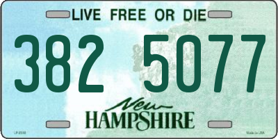 NH license plate 3825077