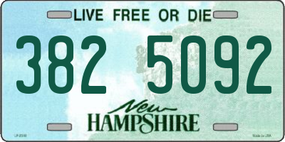 NH license plate 3825092