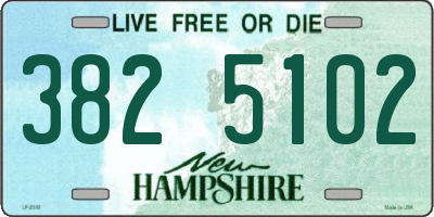 NH license plate 3825102