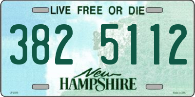 NH license plate 3825112