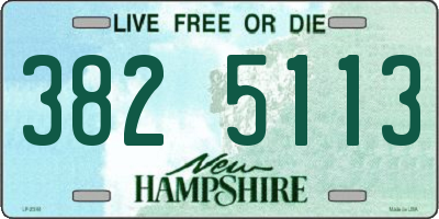 NH license plate 3825113