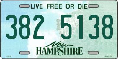 NH license plate 3825138