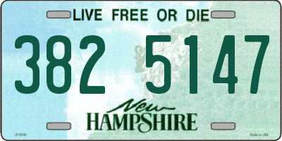 NH license plate 3825147
