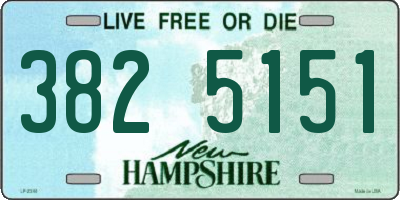 NH license plate 3825151
