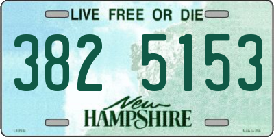 NH license plate 3825153