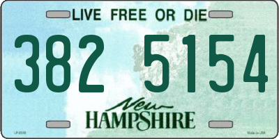 NH license plate 3825154