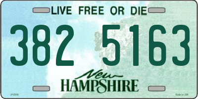 NH license plate 3825163
