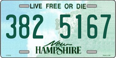 NH license plate 3825167