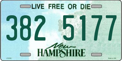 NH license plate 3825177