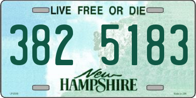NH license plate 3825183