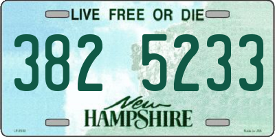 NH license plate 3825233