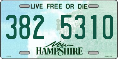 NH license plate 3825310