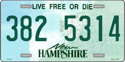 NH license plate 3825314