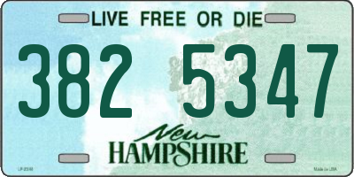 NH license plate 3825347
