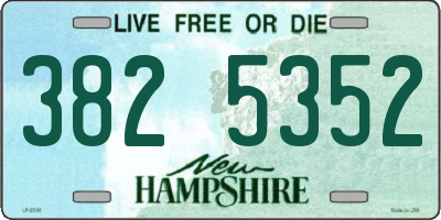 NH license plate 3825352