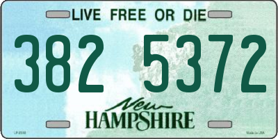 NH license plate 3825372