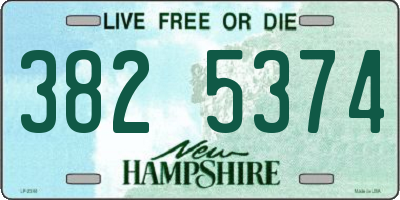 NH license plate 3825374