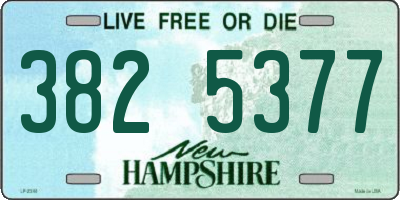 NH license plate 3825377