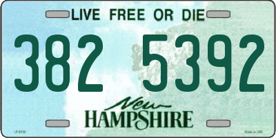NH license plate 3825392