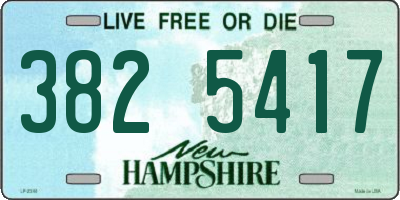NH license plate 3825417