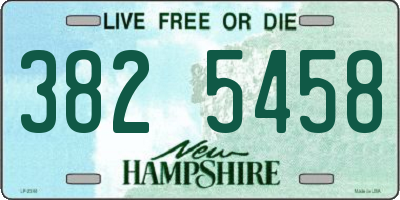 NH license plate 3825458