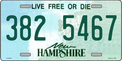 NH license plate 3825467