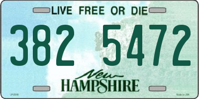 NH license plate 3825472