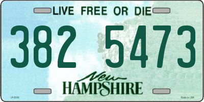 NH license plate 3825473