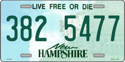 NH license plate 3825477