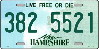 NH license plate 3825521